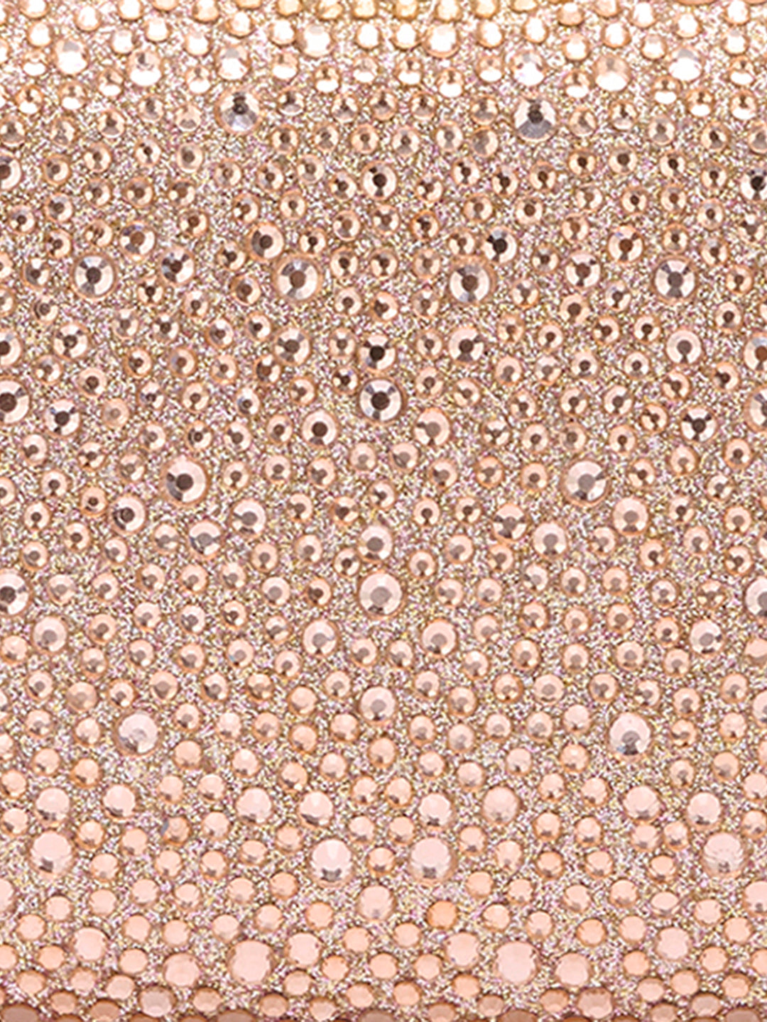 Peace Square Frame Clutch Rose Gold