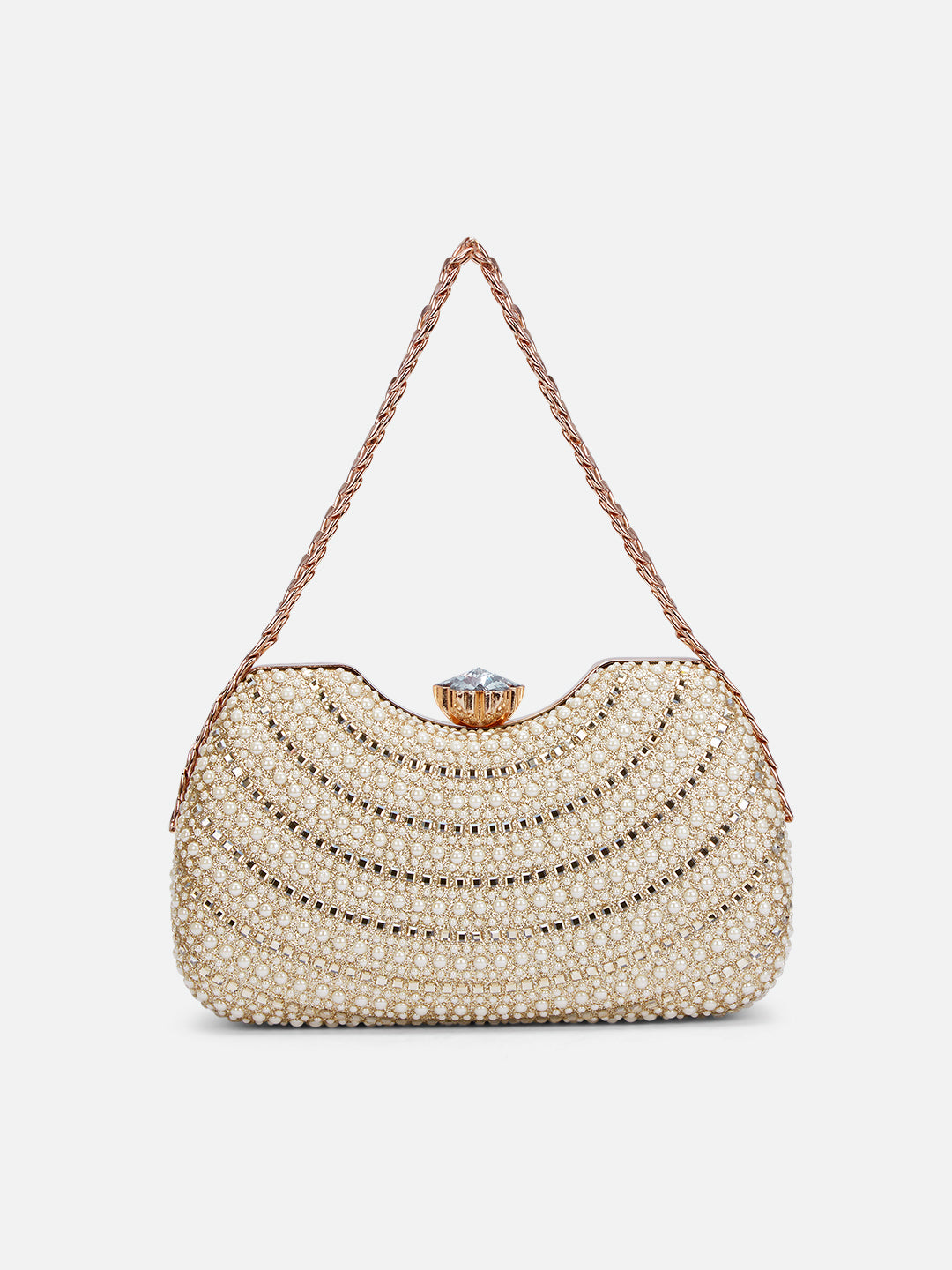 Puru Dual Handle Frame Clutch Gold