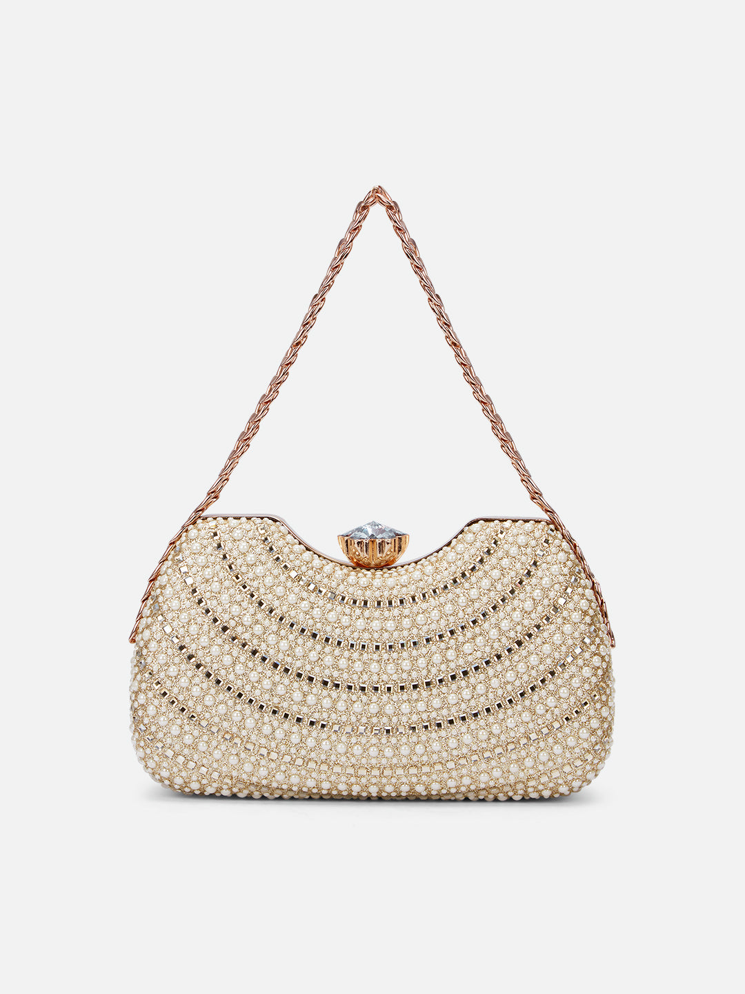 Puru Dual Handle Frame Clutch Gold