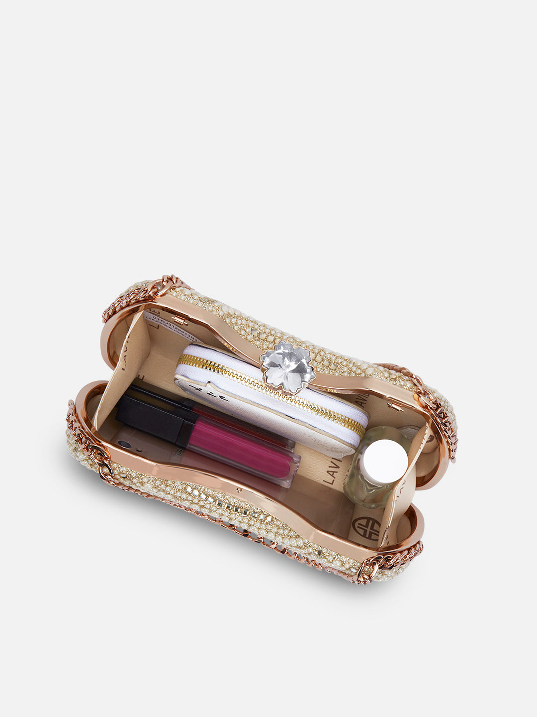 Puru Dual Handle Frame Clutch Gold