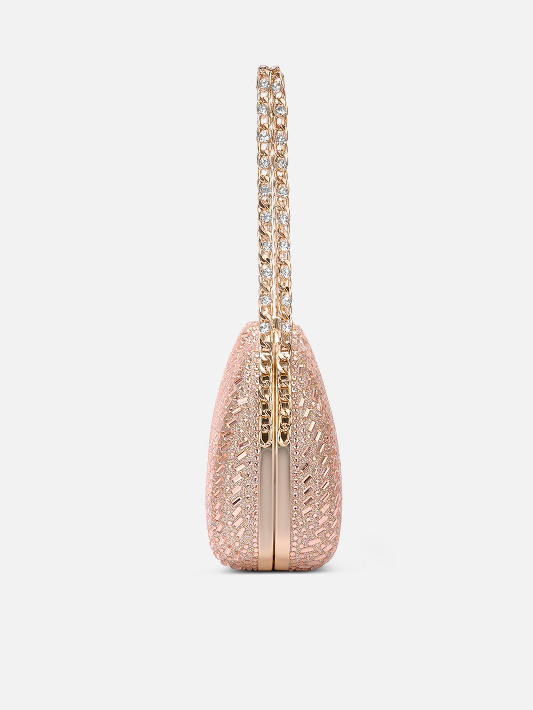 Puru Dual Handle Frame Clutch Rose Gold