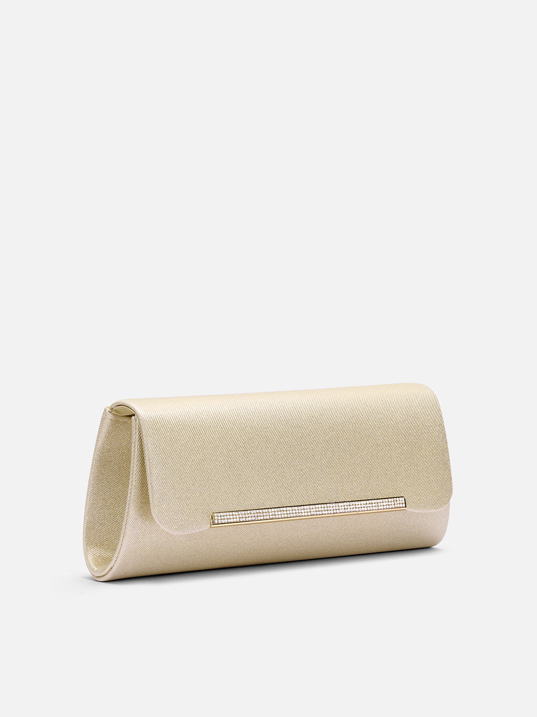 Churchill Rectagular Flap Over Frame Clutch Gold