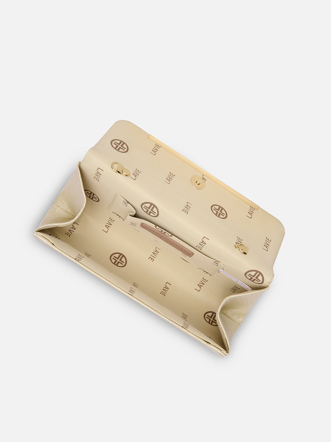 Churchill Rectagular Flap Over Frame Clutch Gold