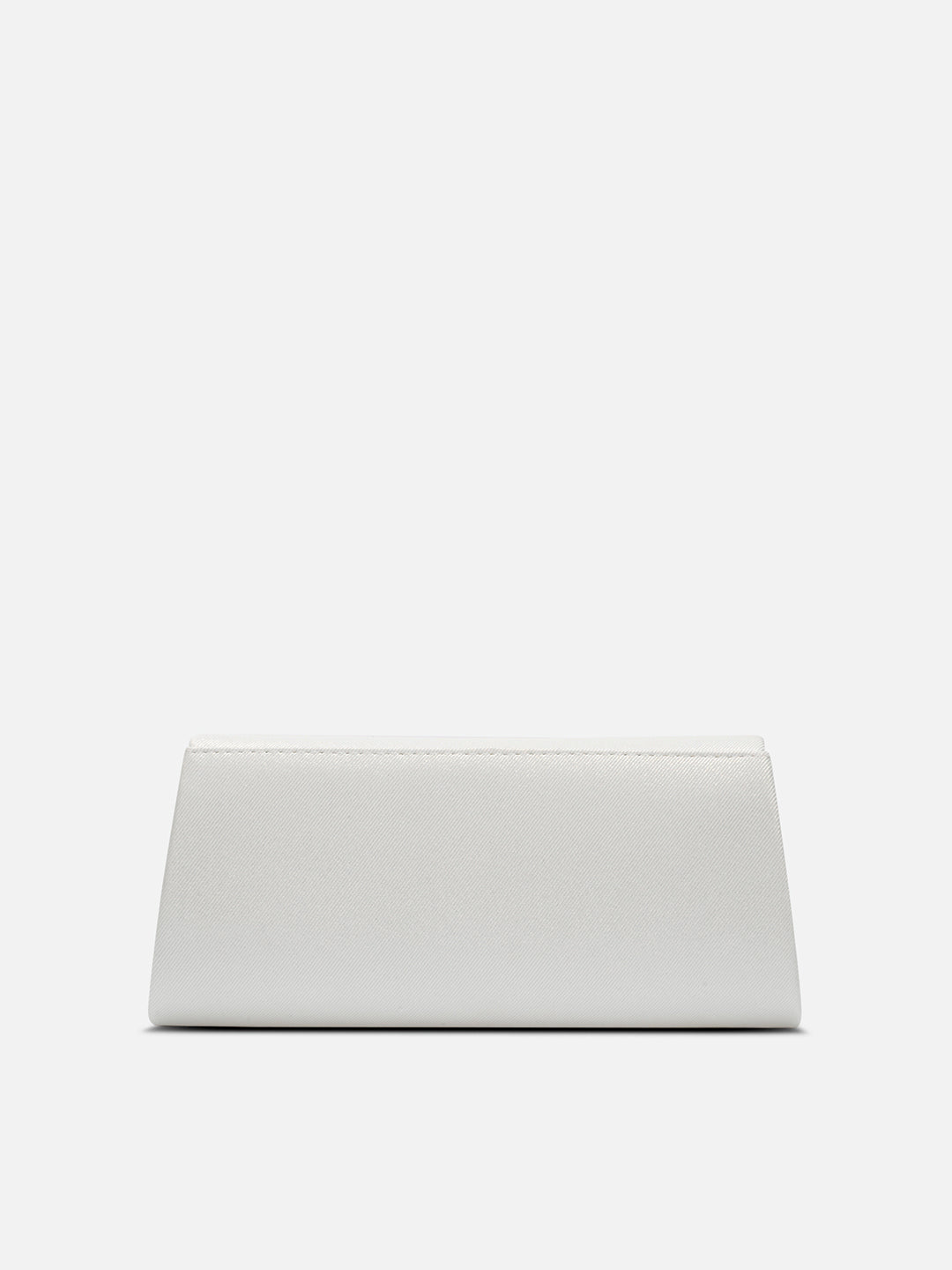 Churchill Rectagular Flap Over Frame Clutch White