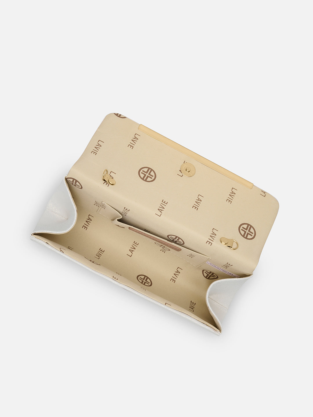 Churchill Rectagular Flap Over Frame Clutch White