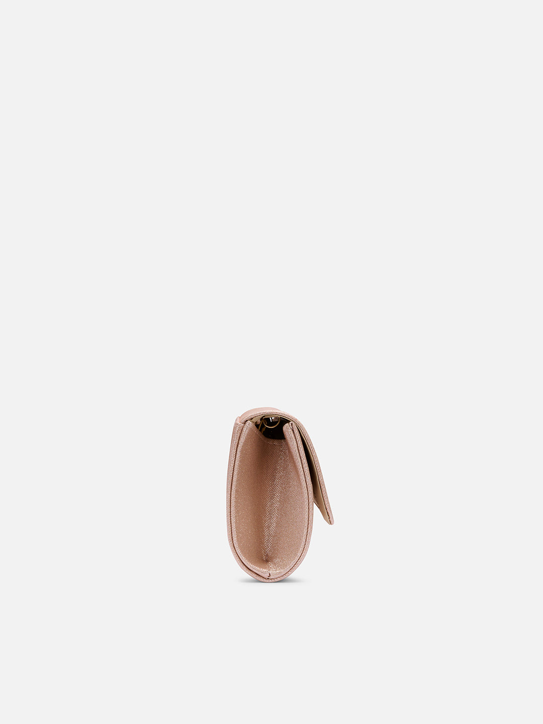 Churchill Rectagular Flap Over Frame Clutch Rose Gold