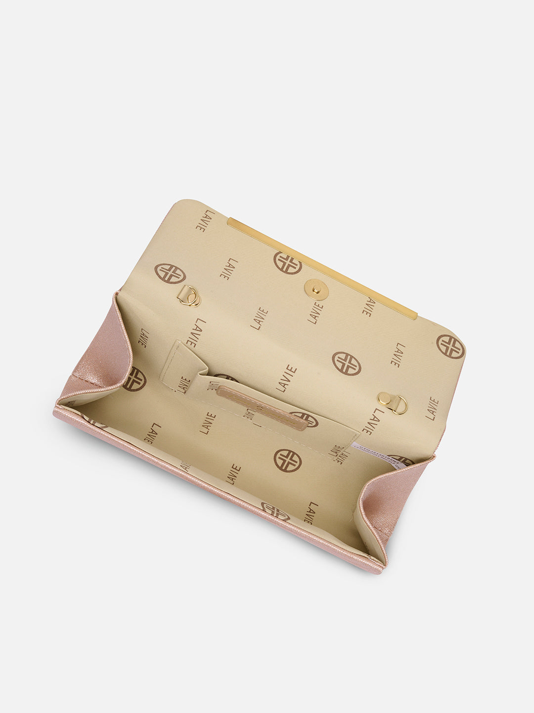 Churchill Rectagular Flap Over Frame Clutch Rose Gold