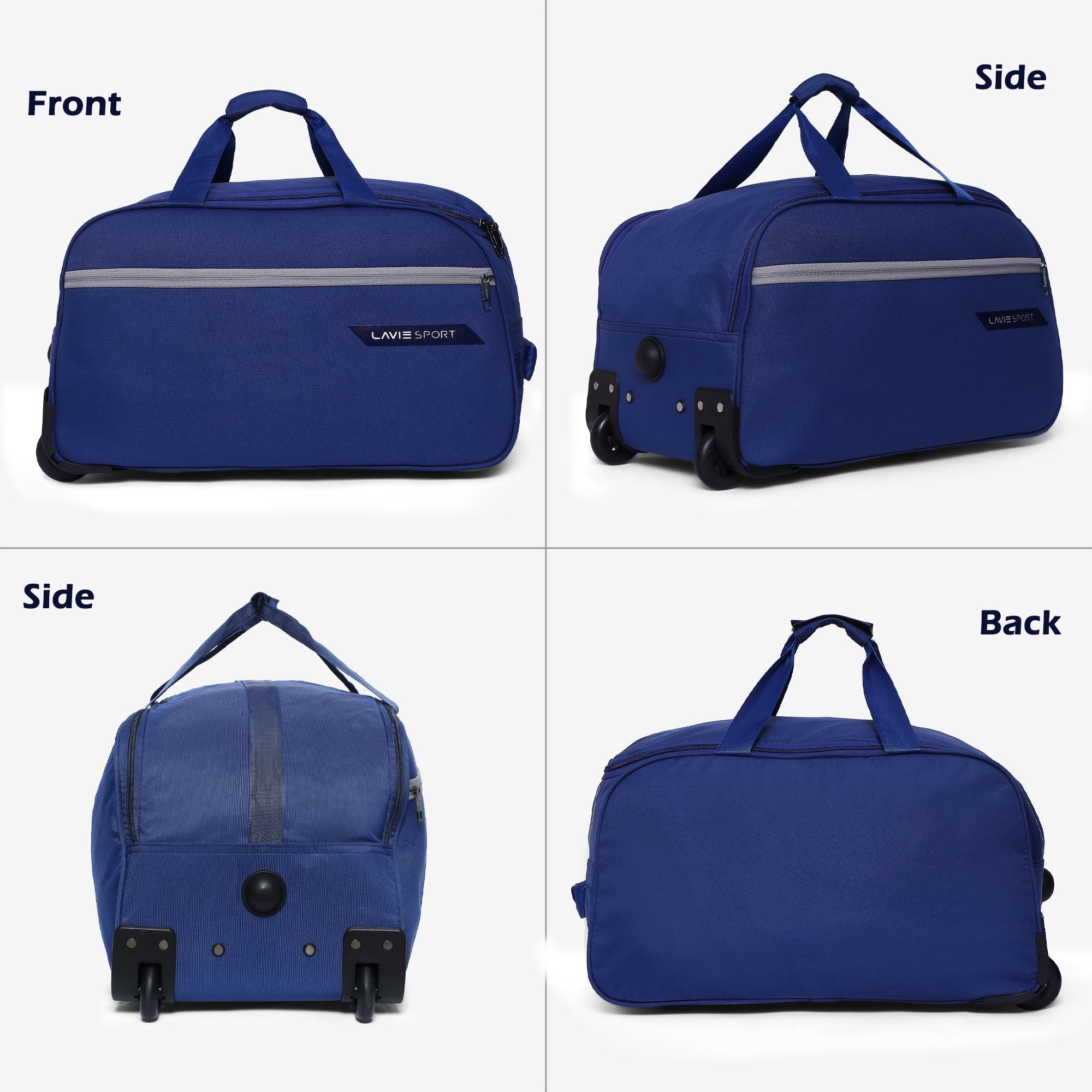 Lino Wheel Duffle Bag Navy