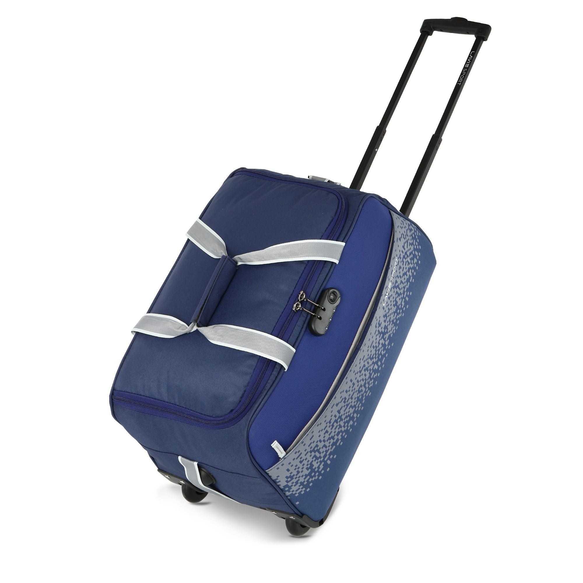 Pixel Wheel Duffle Bag Navy