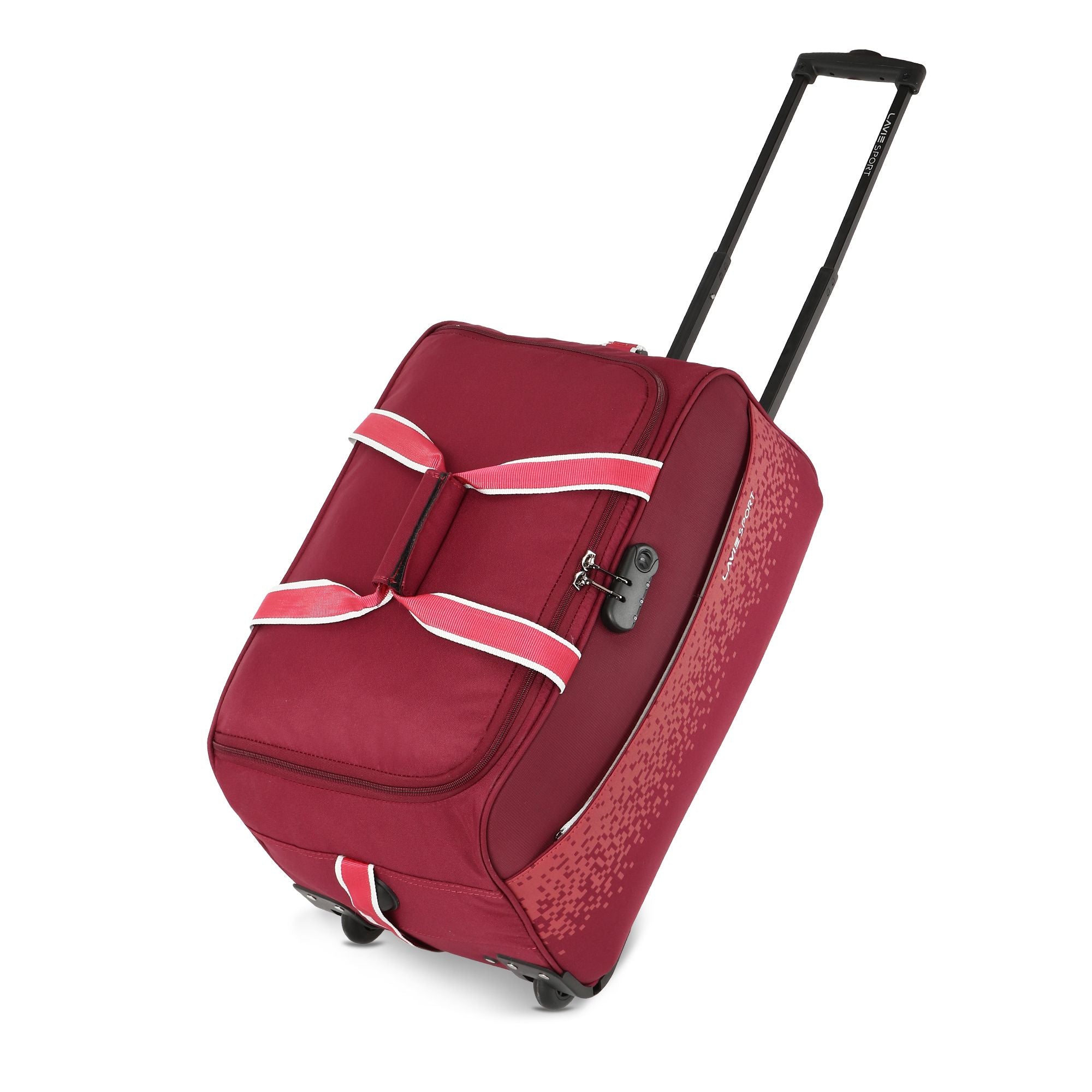 Lavie Sport Cabin Size 56 Litre Pixel Wheel Duffle Bag| | 2 Wheel Duffle Bag Navy - Lavie World