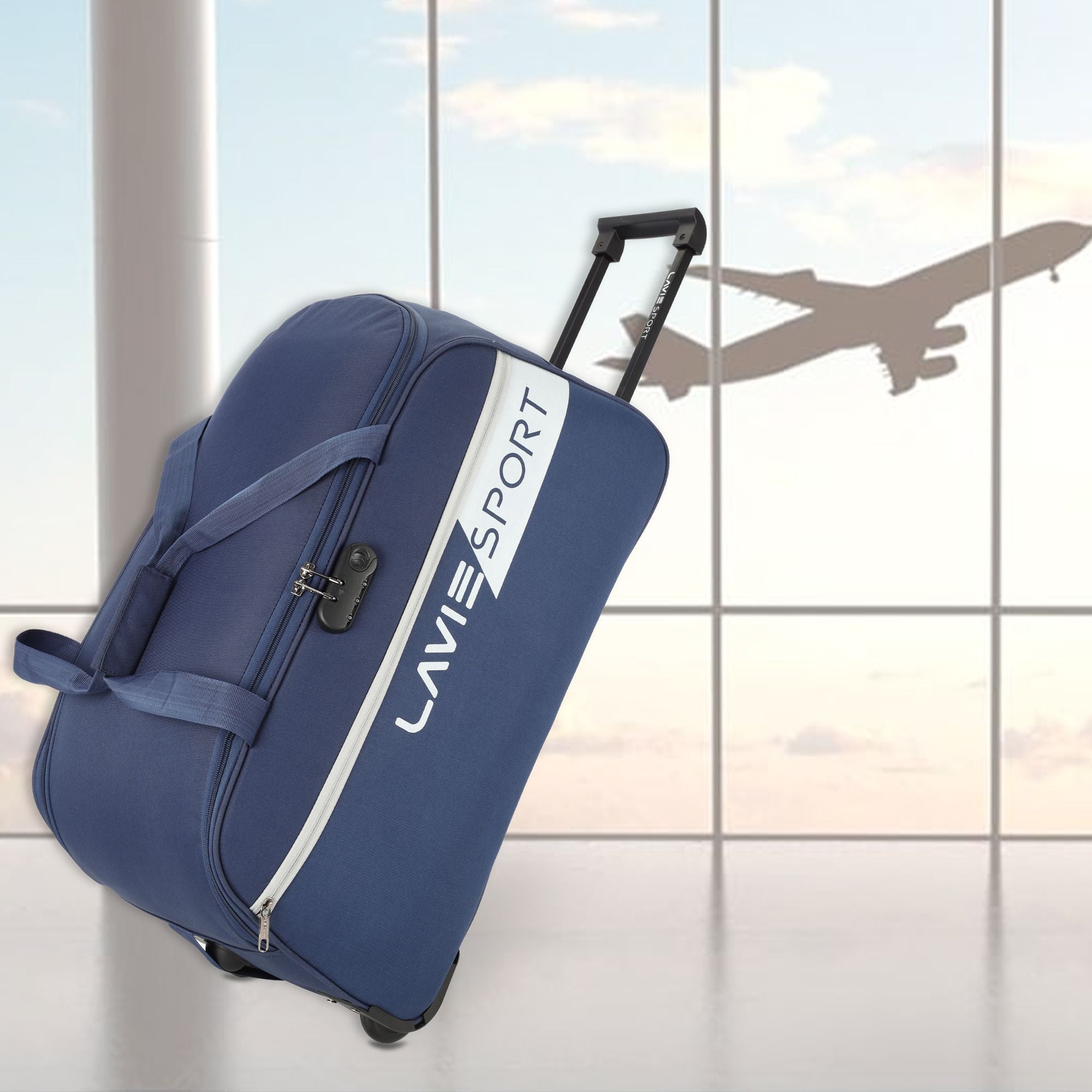 Lavie_Sport_63_cms_Camelot_Wheel_Duffle_Bag_With_Combi_Lock_|_Navy