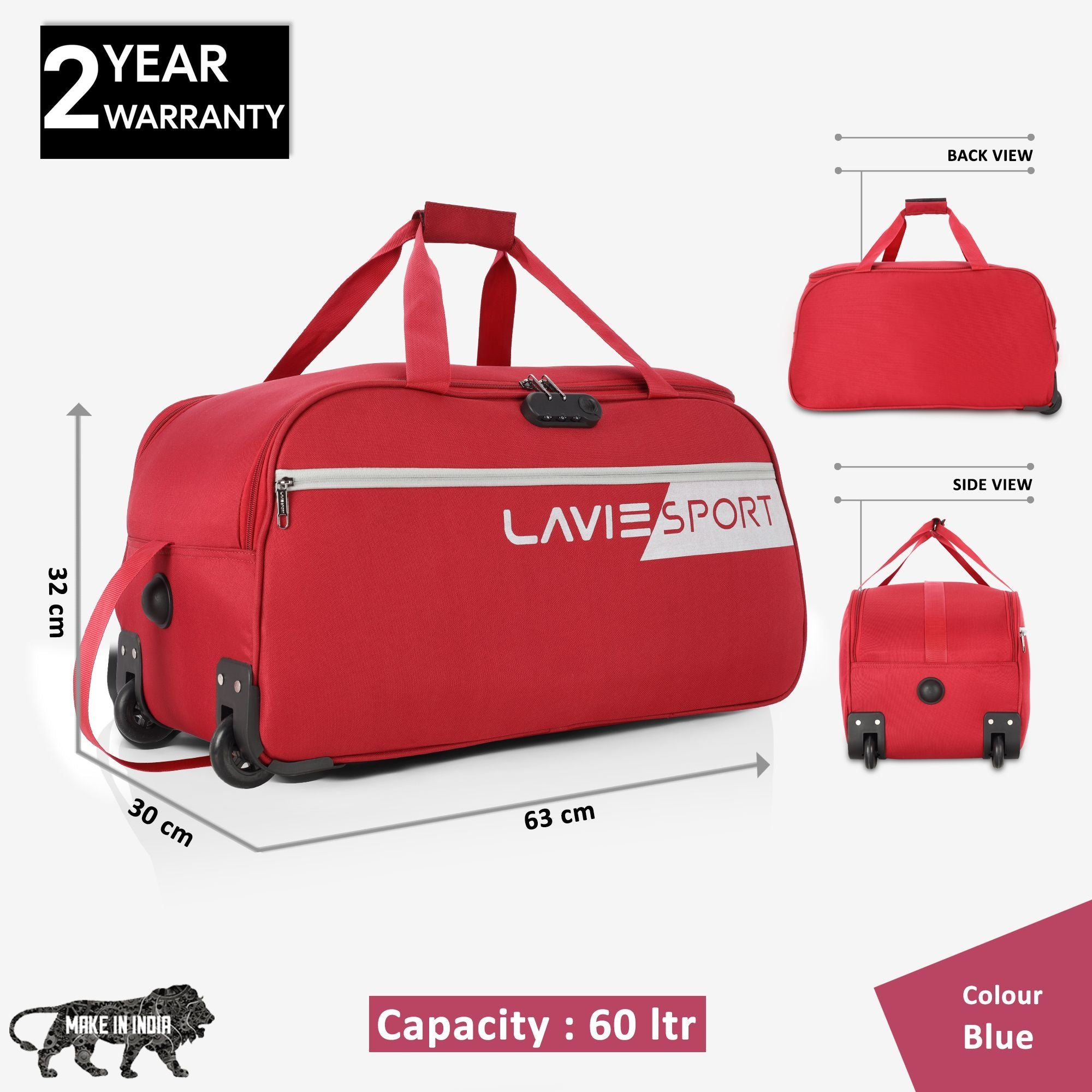Lavie_Sport_63_cms_Camelot_Wheel_Duffle_Bag_With_Combi_Lock_|_Red