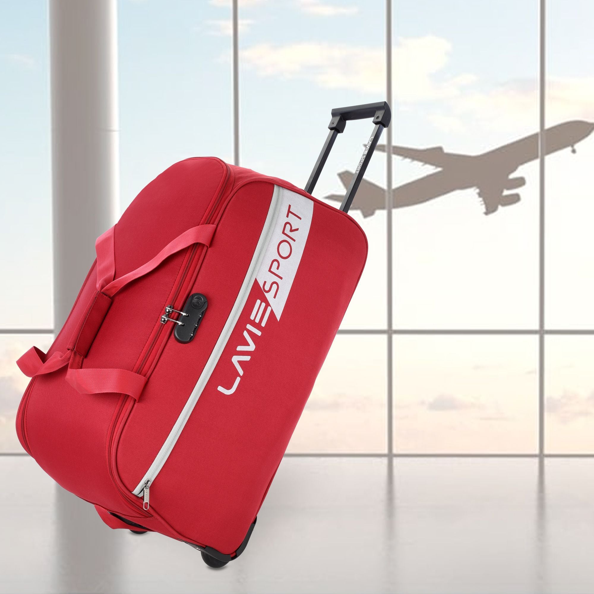 Lavie_Sport_63_cms_Camelot_Wheel_Duffle_Bag_With_Combi_Lock_|_Red