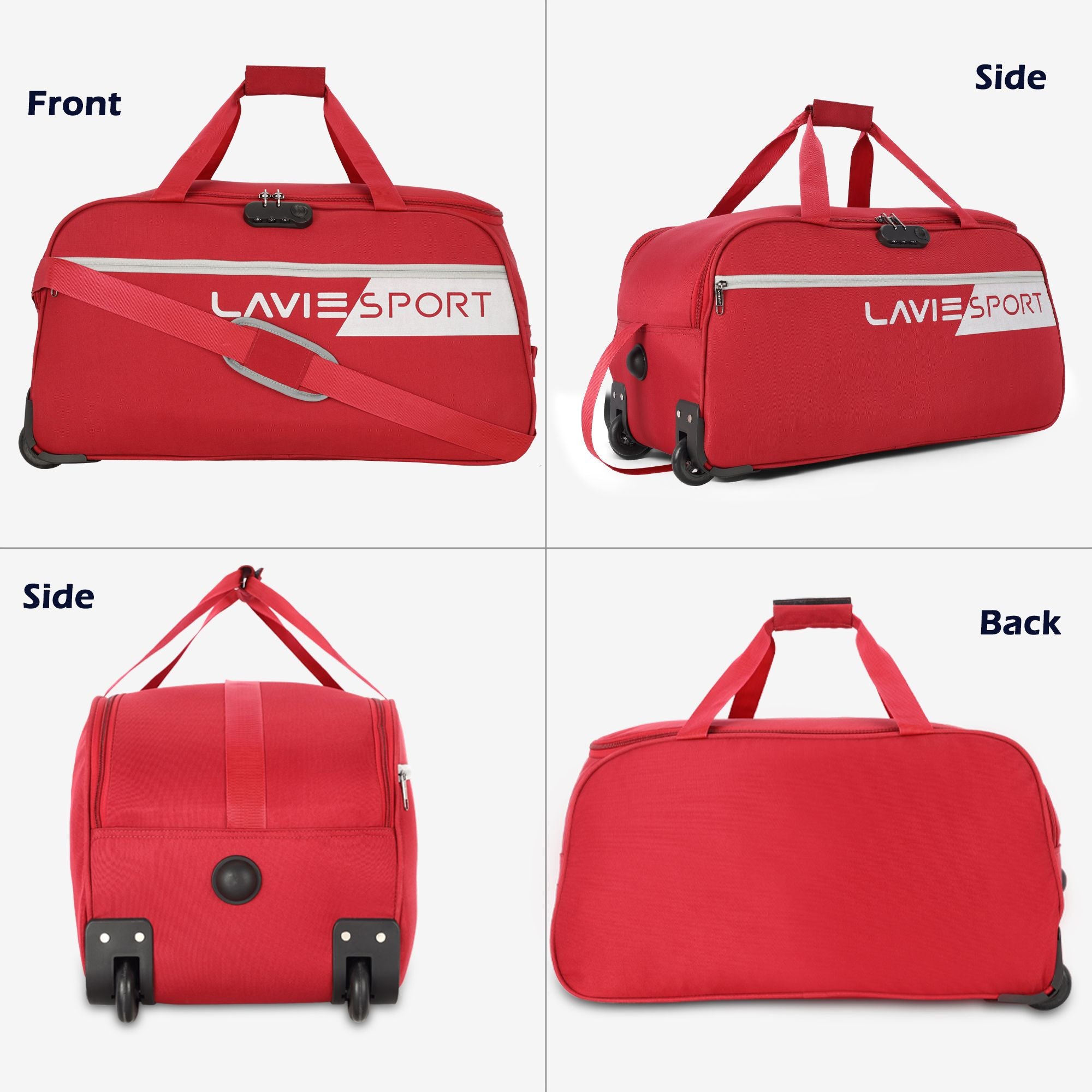 Camelot Wheel Duffle Bag Combi Lock Red