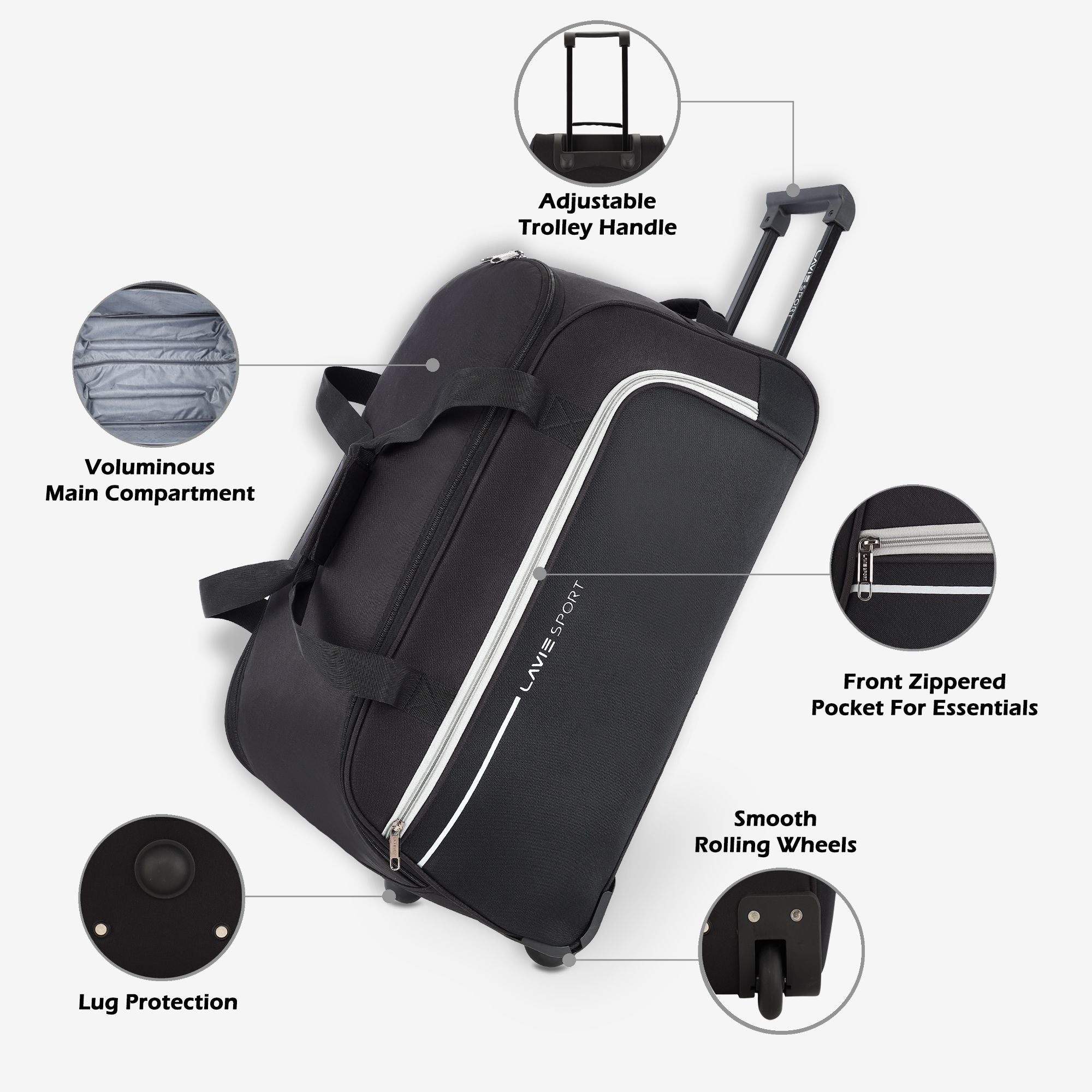 Galactic Wheel Duffle Bag Black