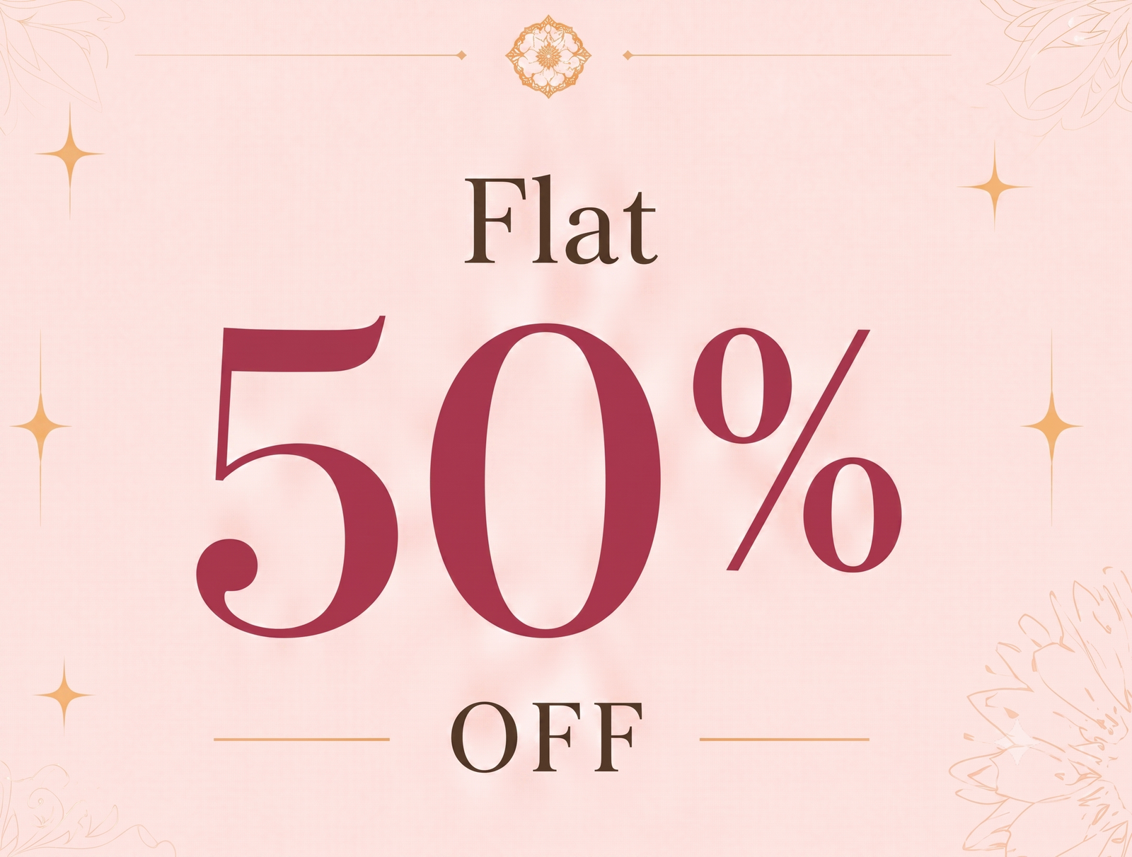 Flat 50 percent off Rakshabandhan offer