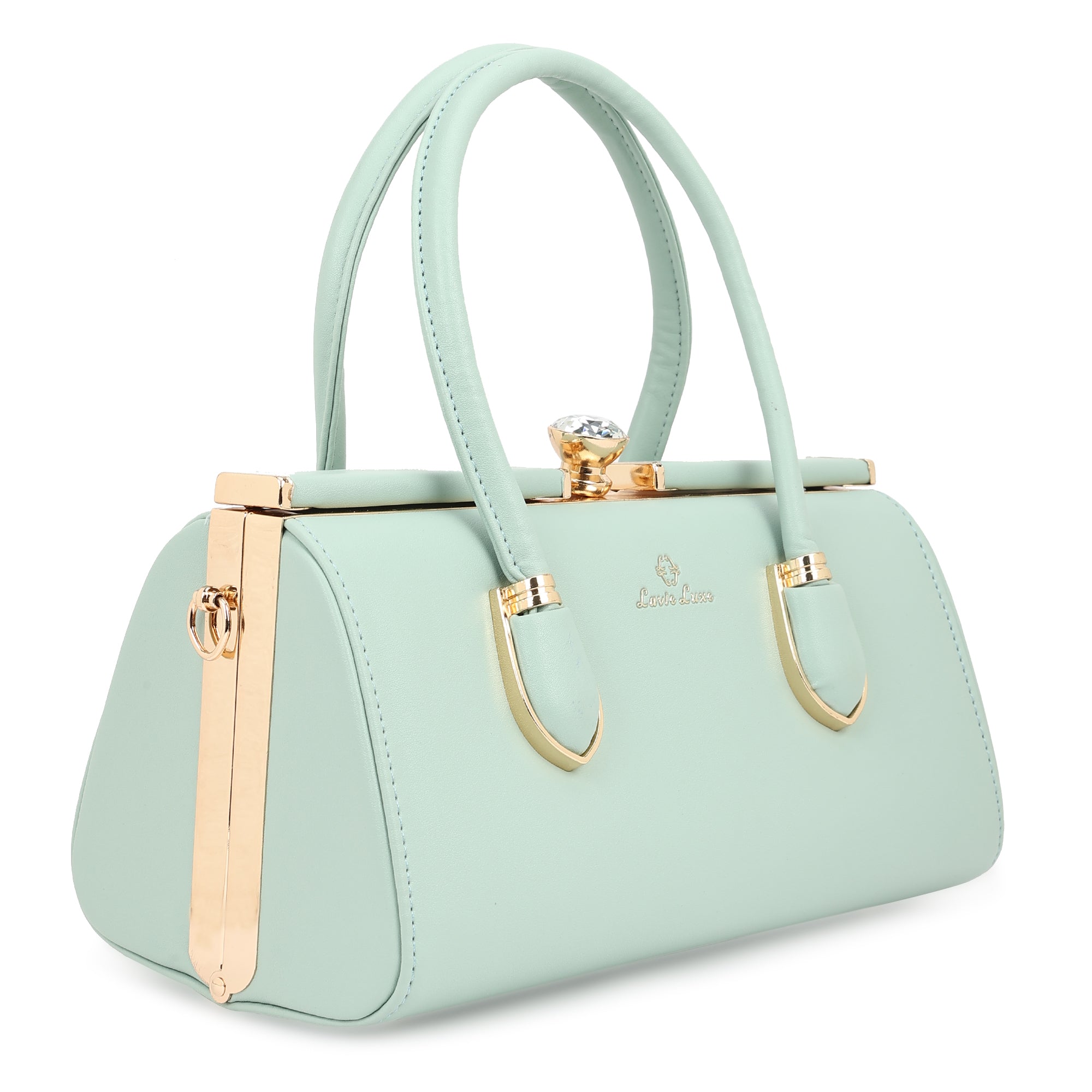 Lavie Luxe Dazzle Mint Medium Women's Framed Bag