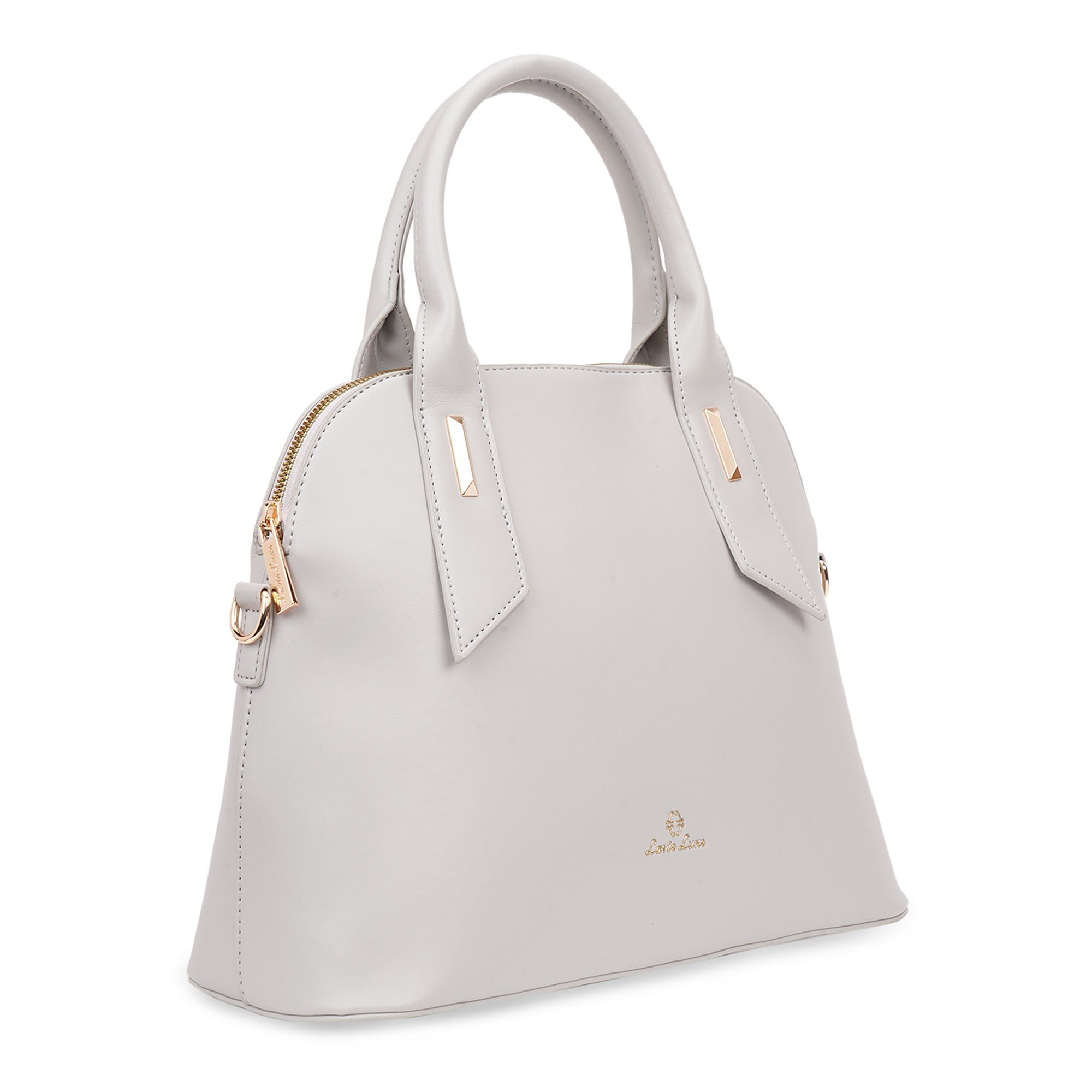 Lavie Luxe Grey Large Women's Kurumba Satchel Bag