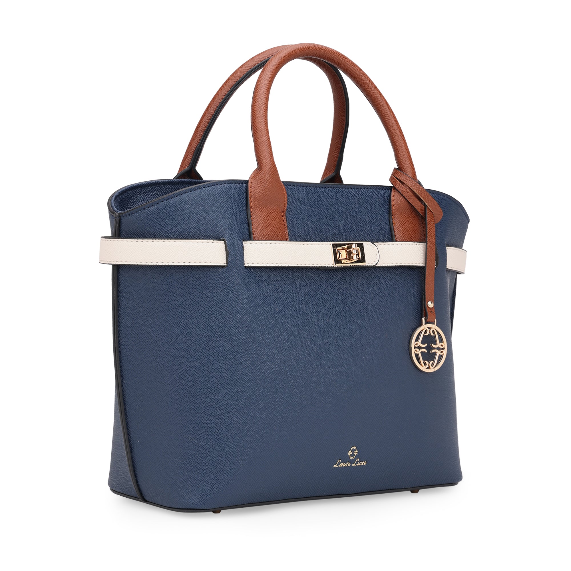 Lavie Luxe Navy Medium Women's Fallon Satchel Bag