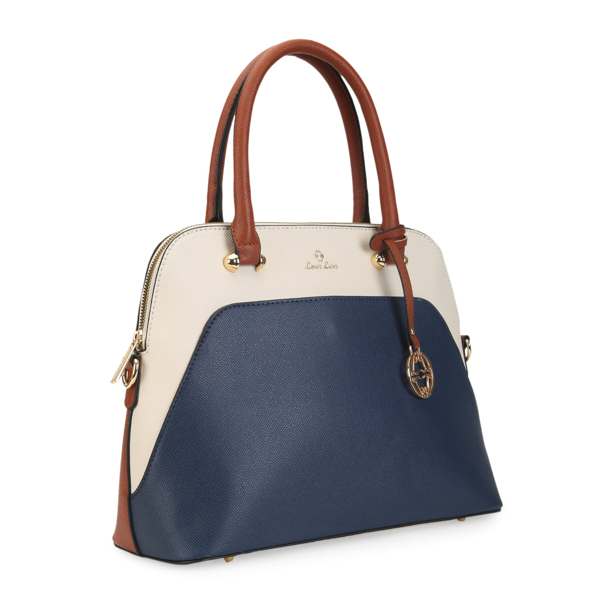 Lavie Luxe Navy Medium Women's Valle Satchel Bag