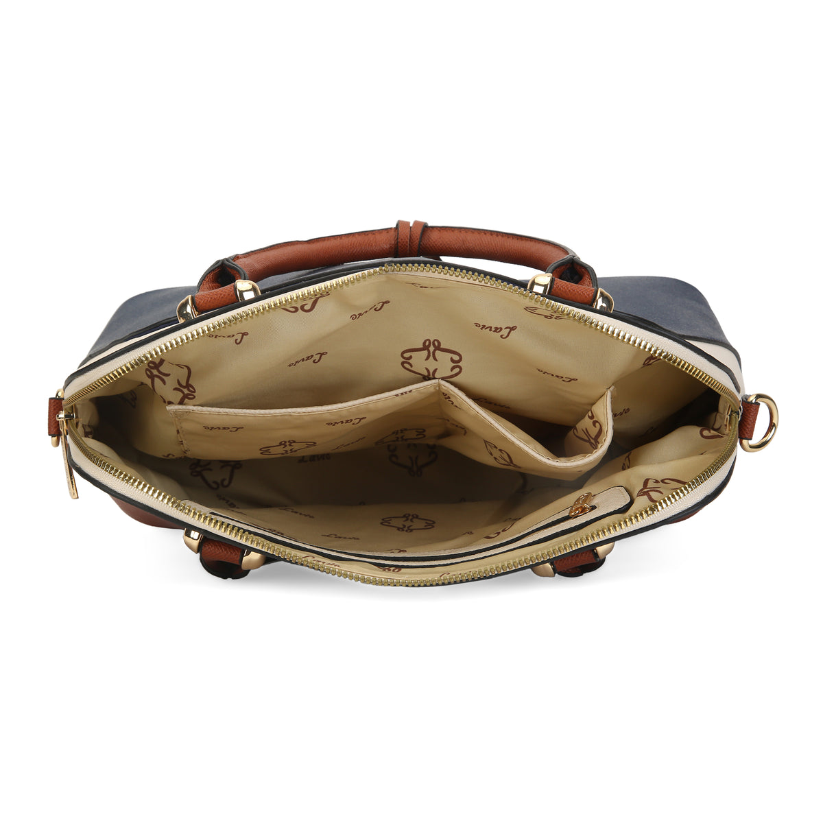 Lavie Luxe Navy Medium Women's Valle Satchel Bag