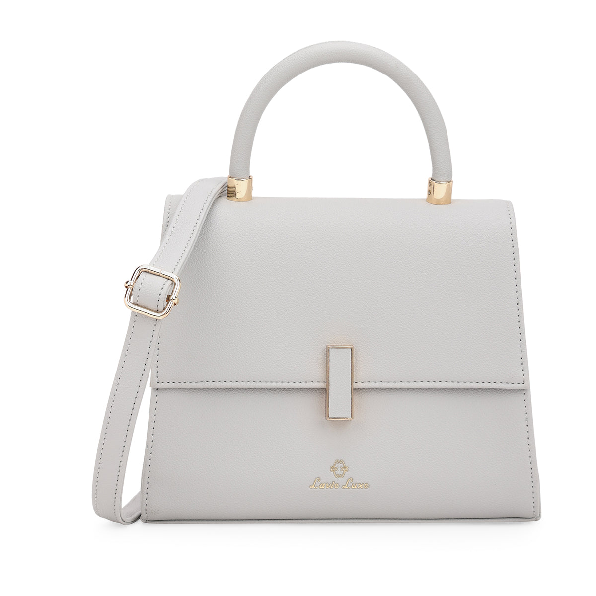 Lavie Luxe Grey Medium Women's Gypsy Flap Satchel Bag