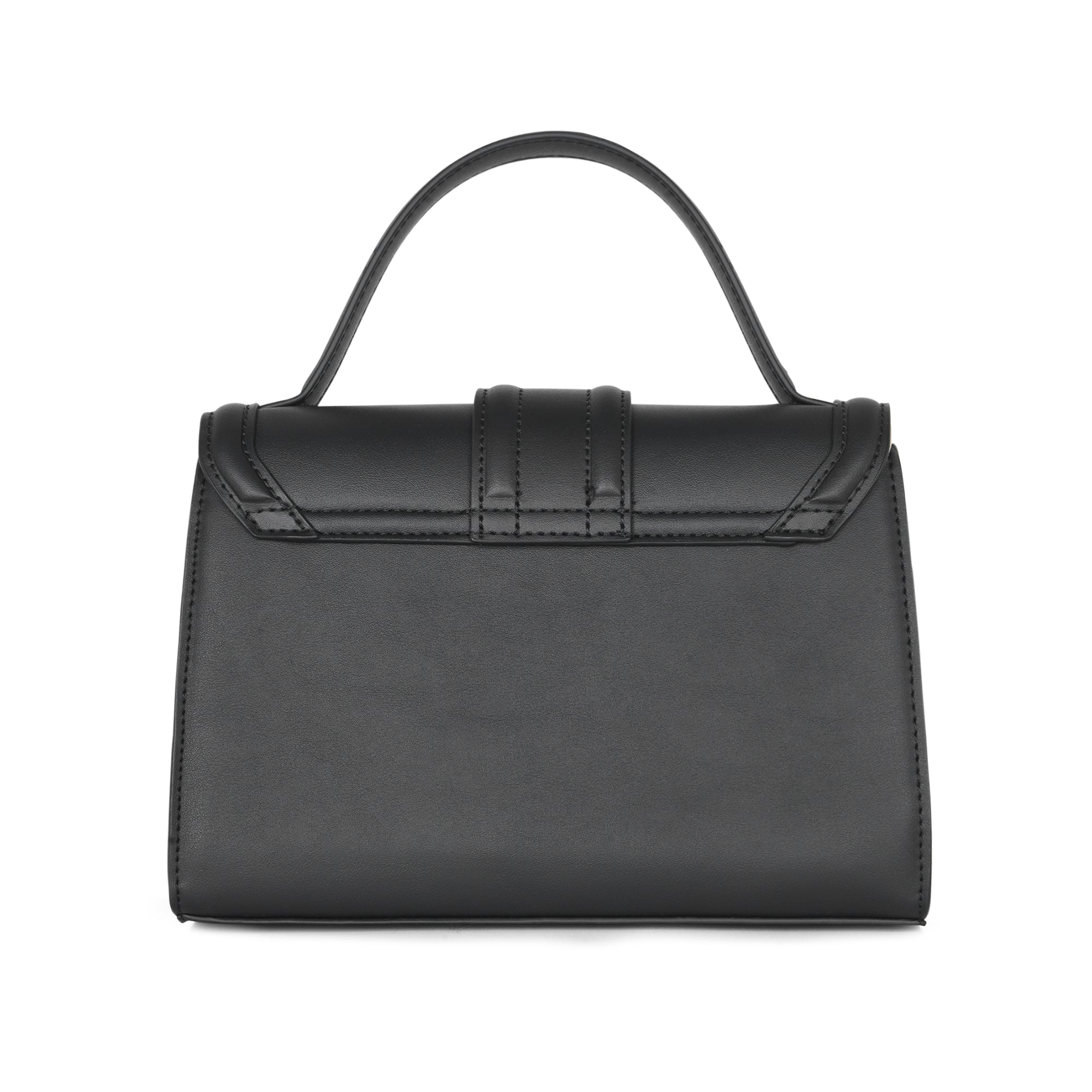 Lavie Luxe Black Medium Women's Bubble Flap Satchel Bag