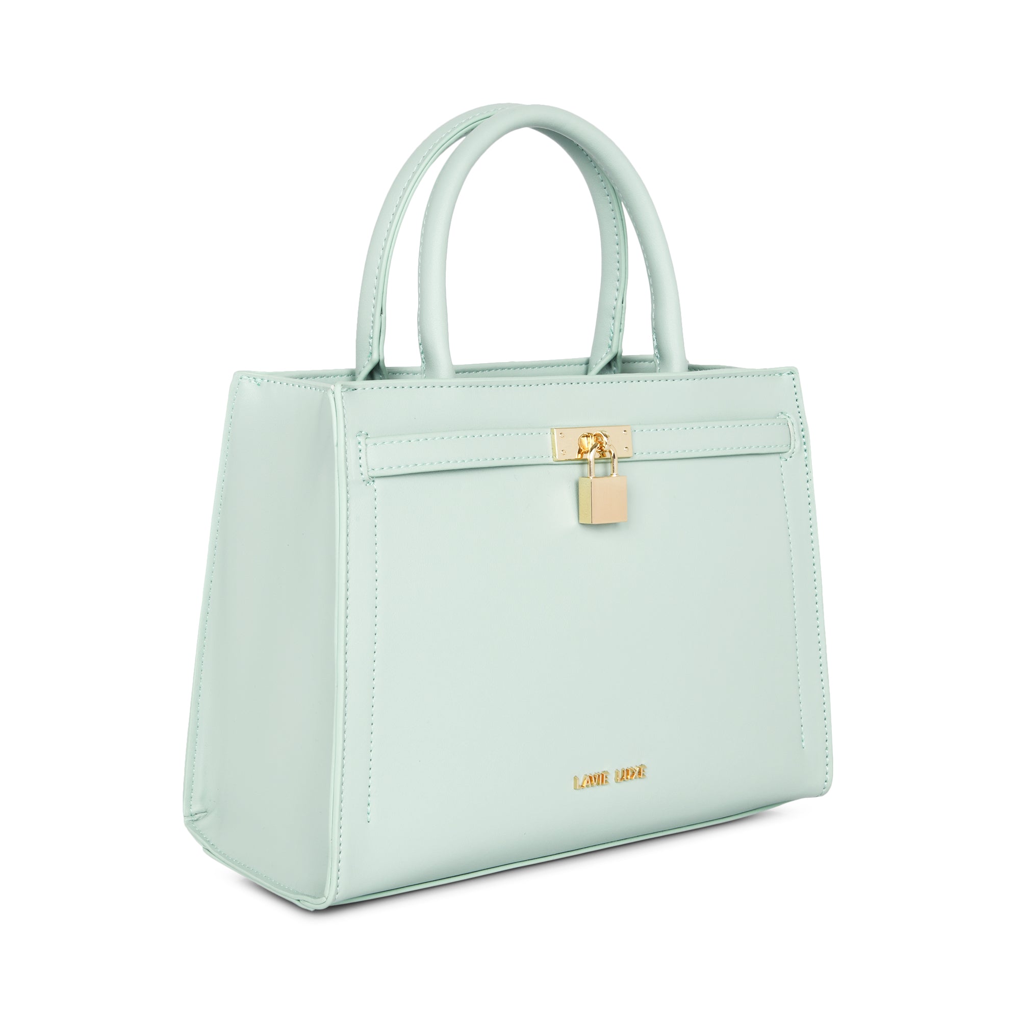Lavie Luxe Mint Medium Women's Lock Satchel Bag