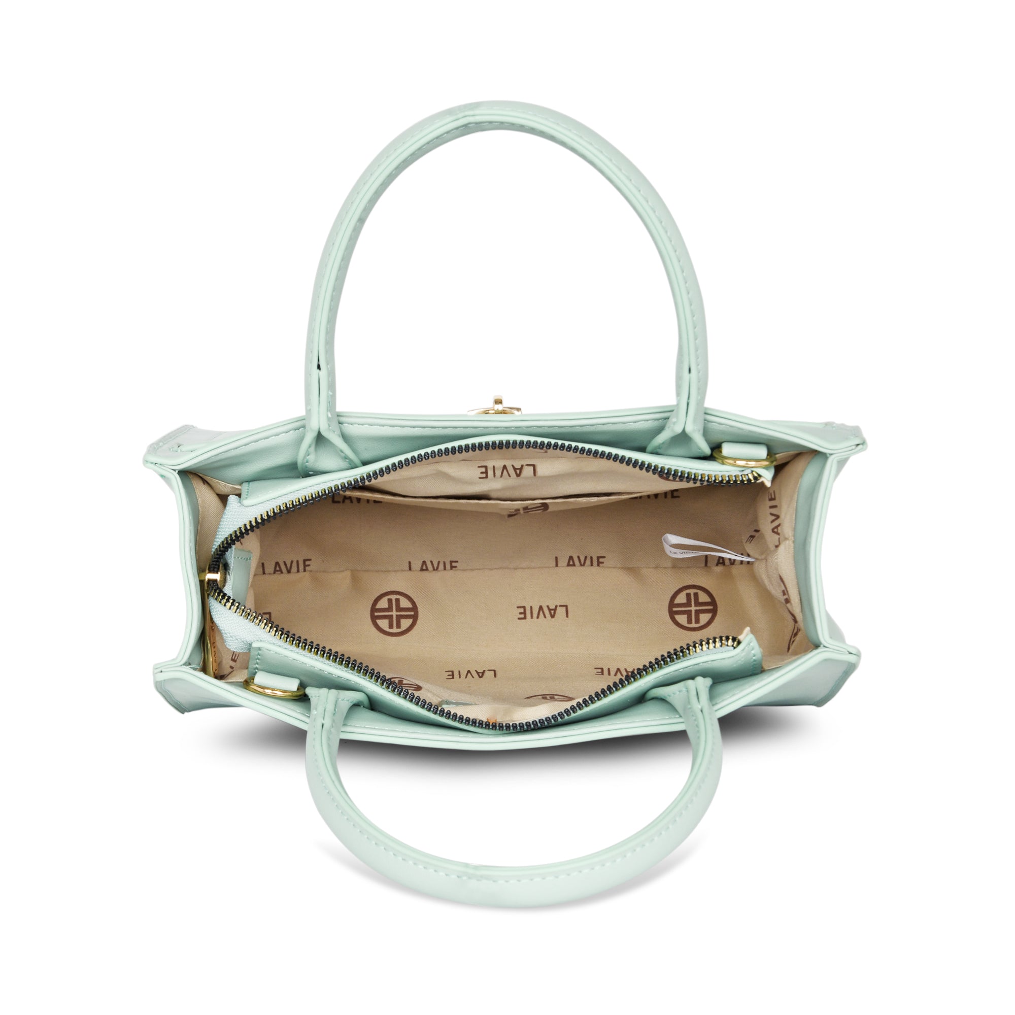 Lavie Luxe Mint Medium Women's Lock Satchel Bag