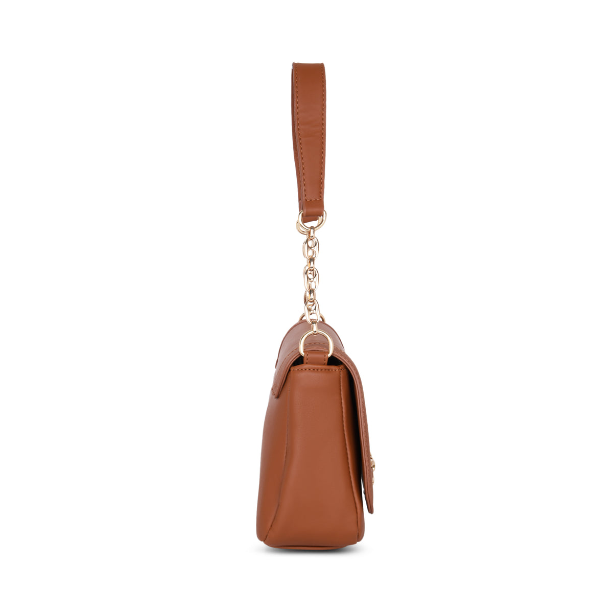 Lavie Luxe Tan Medium Women's Chain Hobo Bag