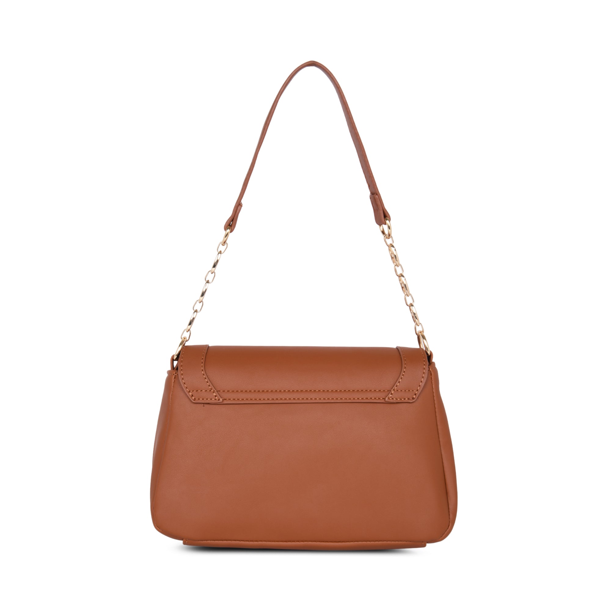 Lavie Luxe Tan Medium Women's Chain Hobo Bag
