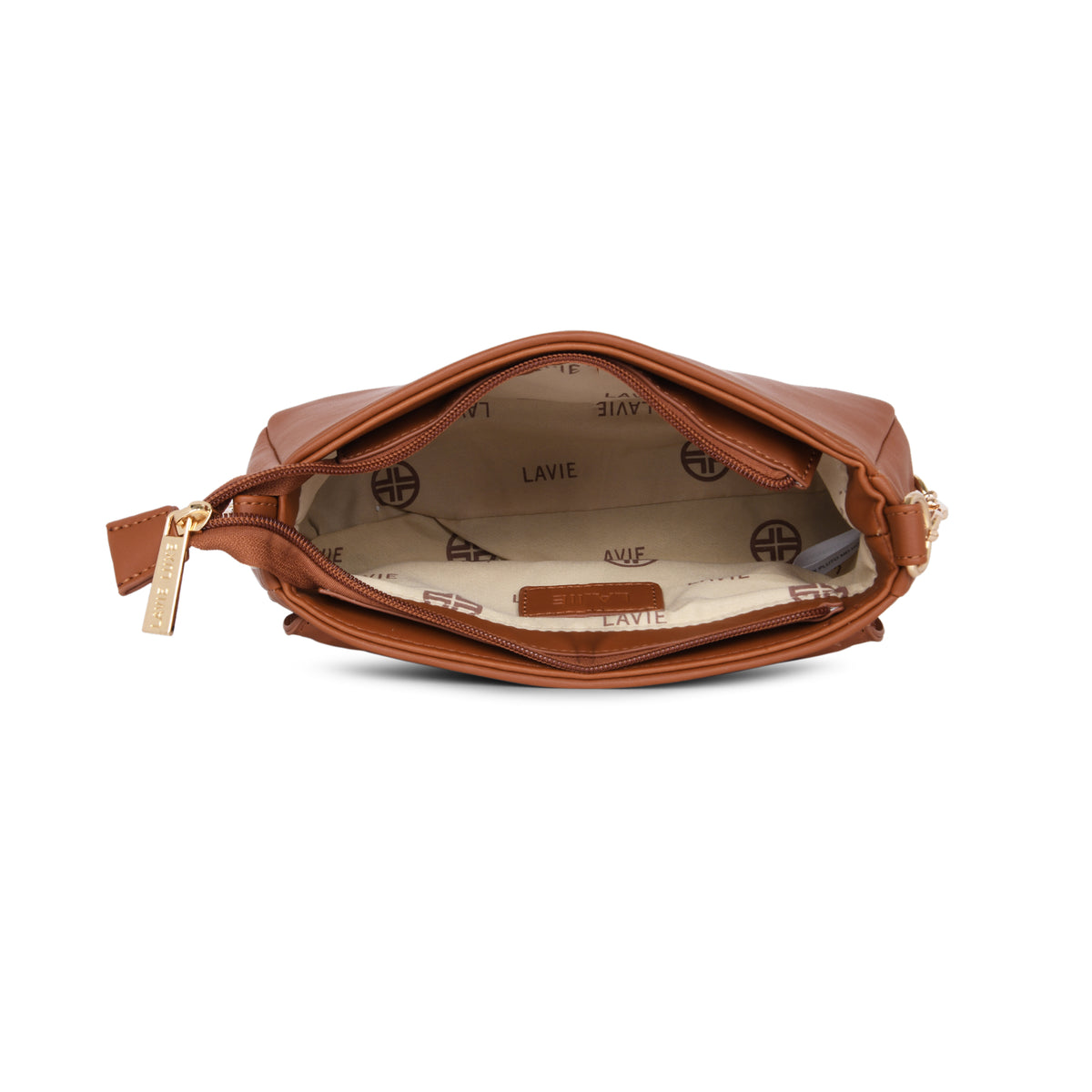 Lavie Luxe Tan Medium Women's Chain Hobo Bag