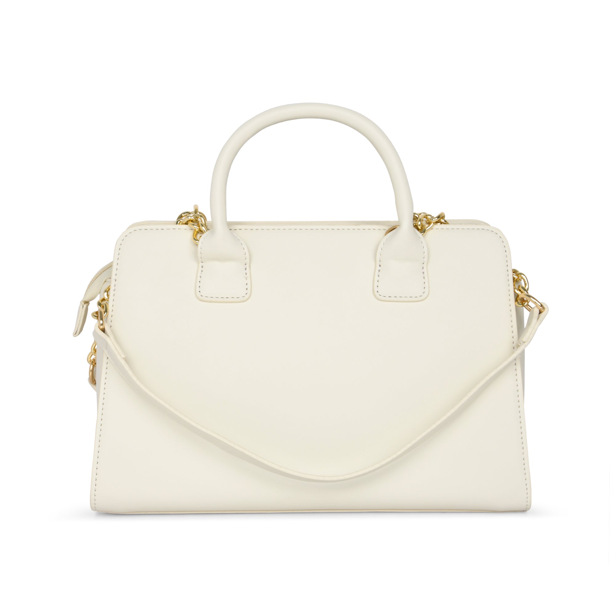 Lavie Luxe Off White Medium Women's Chain Satchel Bag