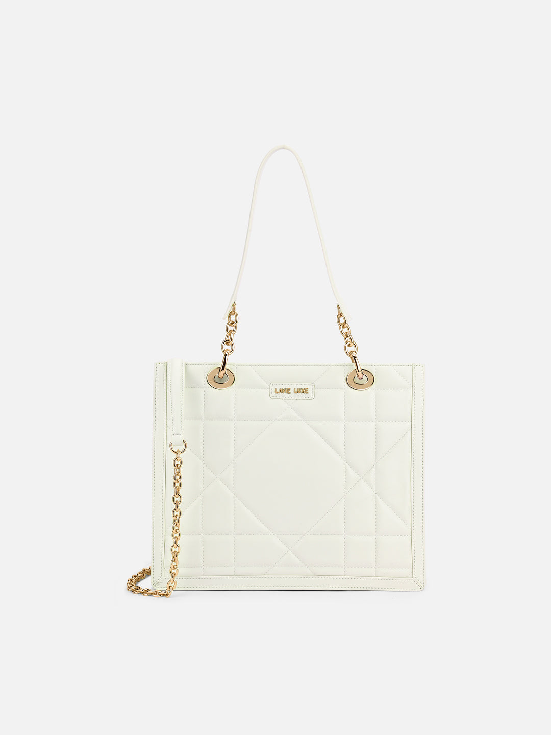 Diobox Large Off White Handbag