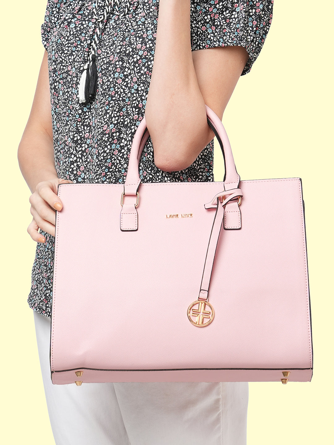 Lavie Luxe Light Pink Large Women's Ella LG Laptop Handbag