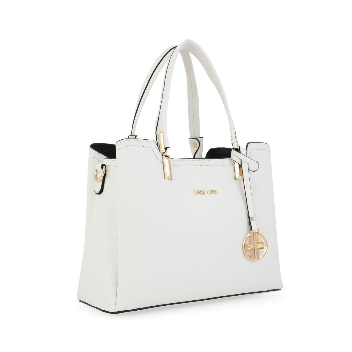 Lavie Luxe Off White Medium Women's Azura 23 3 Compartments Satchel Bag