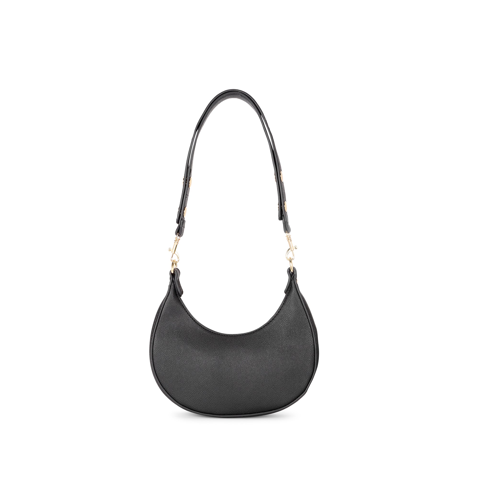 Lavie Luxe Black Small Women's Cres Hobo Bag