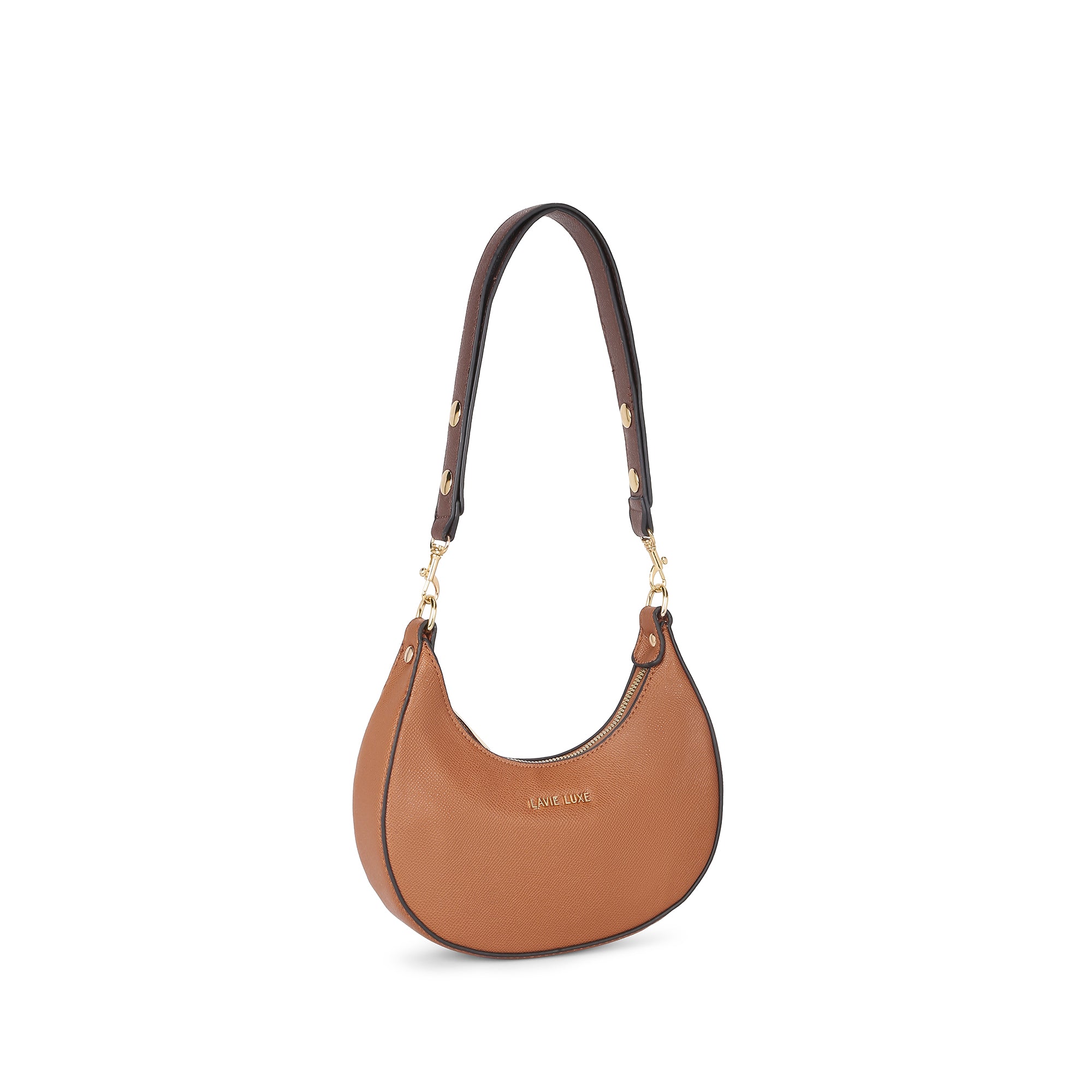 Lavie Luxe Tan Small Women's Cres Hobo Bag
