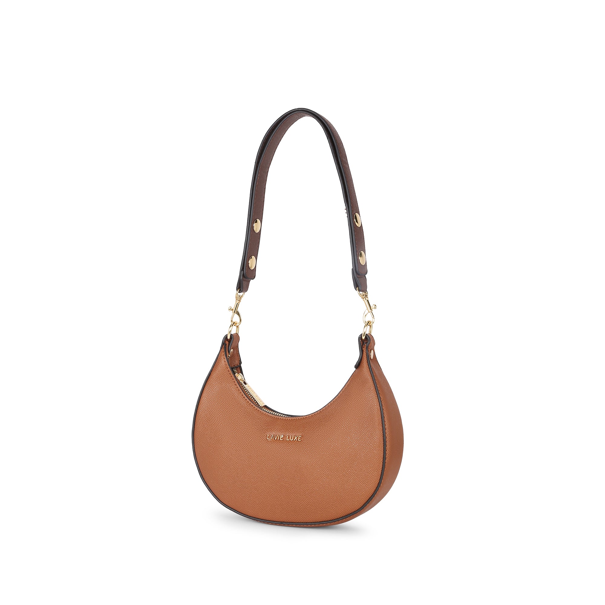 Lavie Luxe Tan Small Women's Cres Hobo Bag