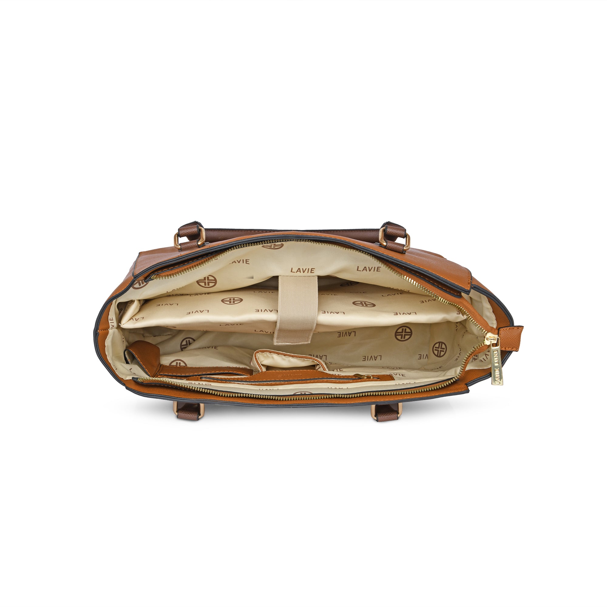Lavie Luxe Tan Large Women's Kely Tote Bag