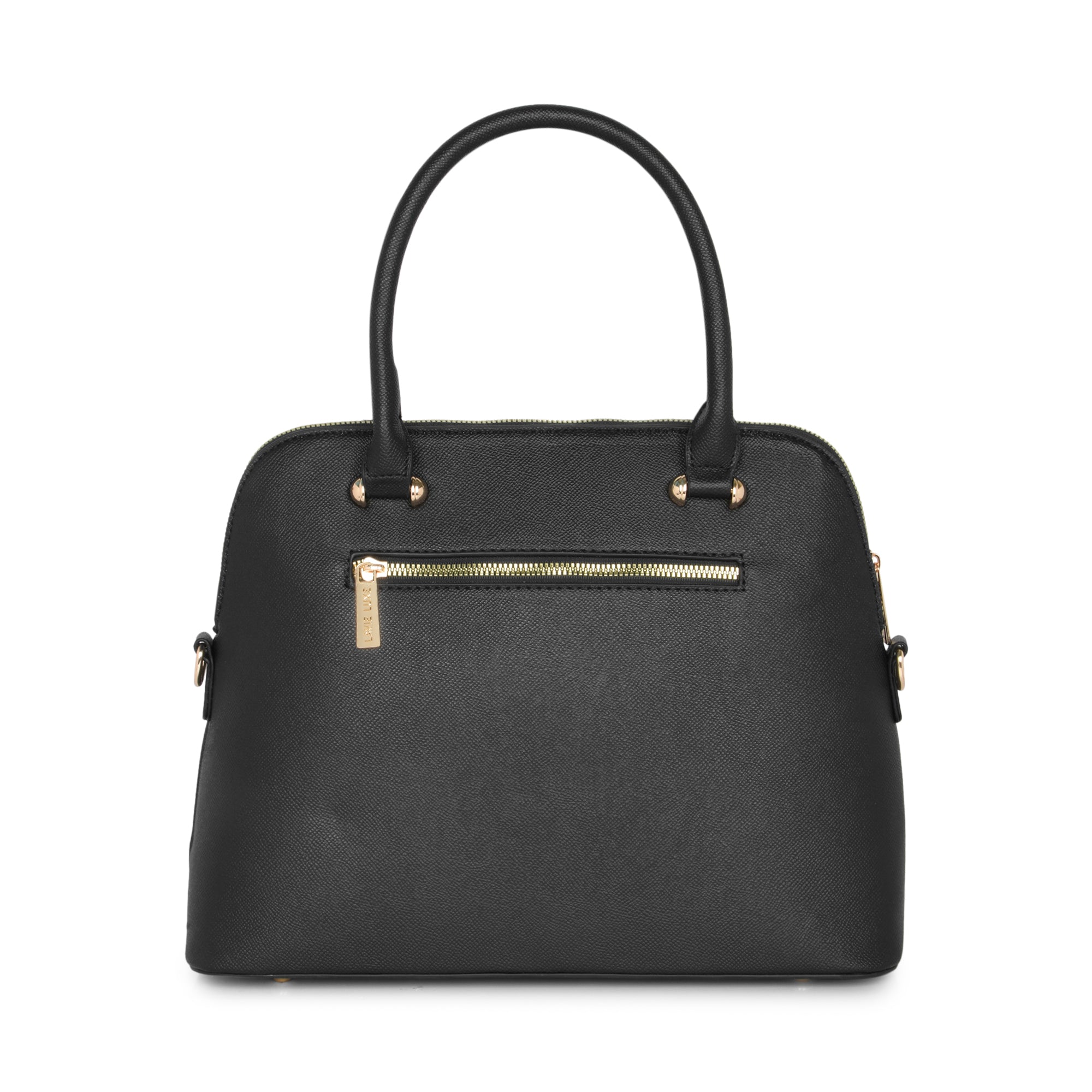 Lavie Luxe Black Medium Women's Valle Satchel Bag