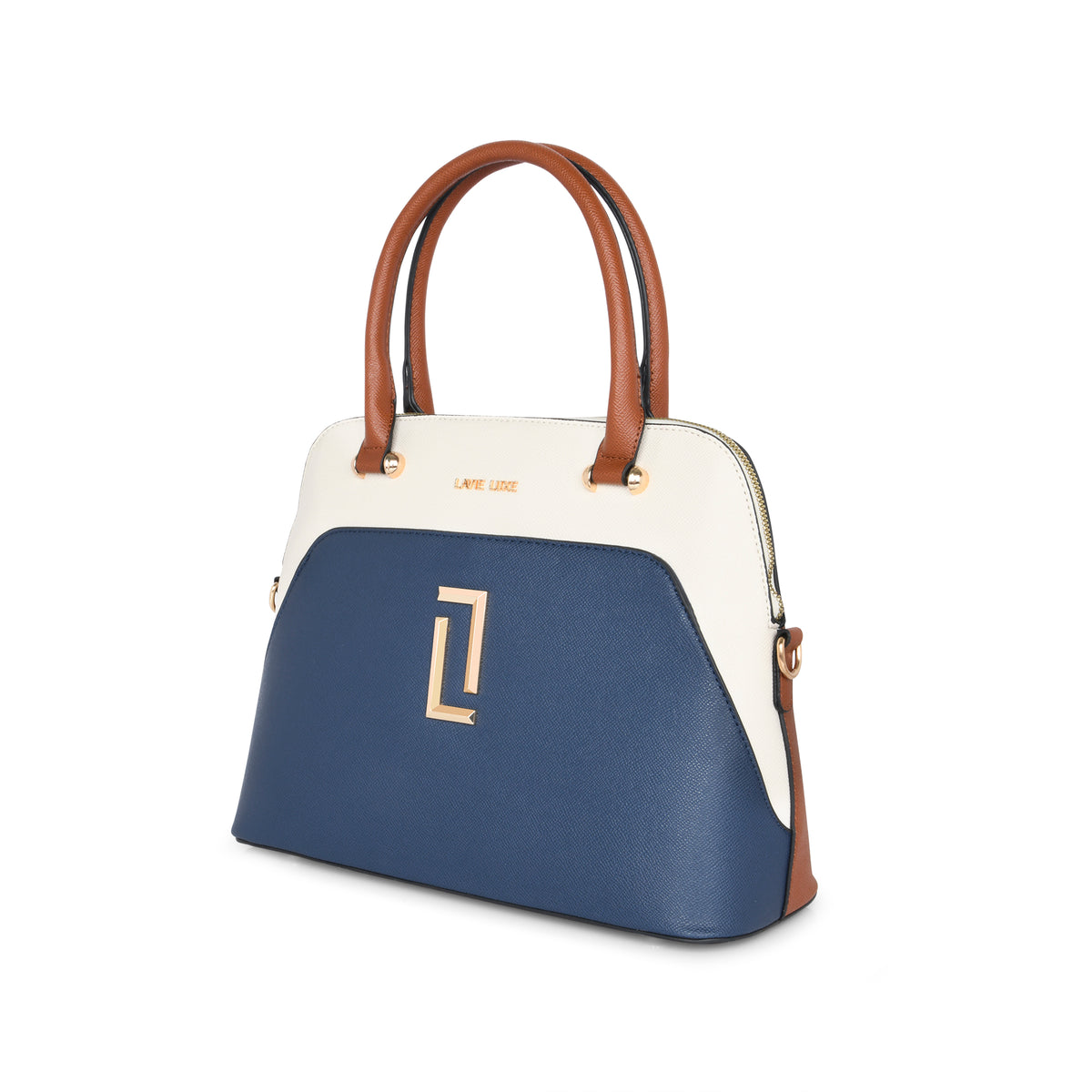 Lavie Luxe Navy Medium Women's Valle Satchel Bag