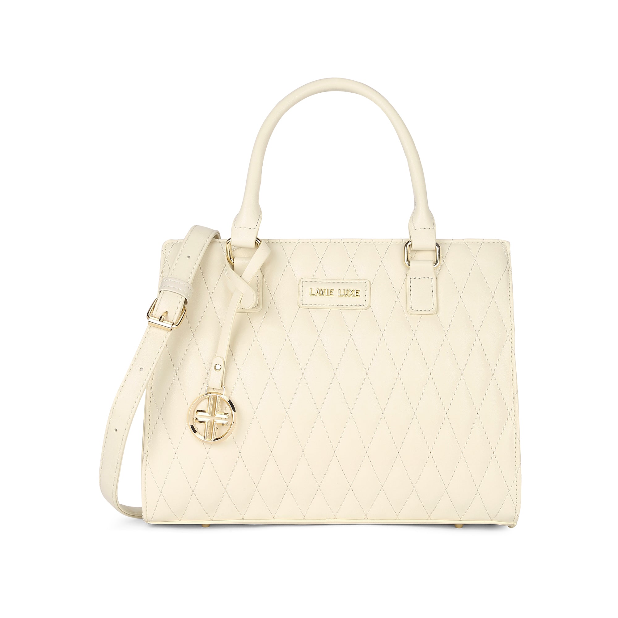 Lavie Luxe Off White Medium Women's Shelqi Satchel Bag
