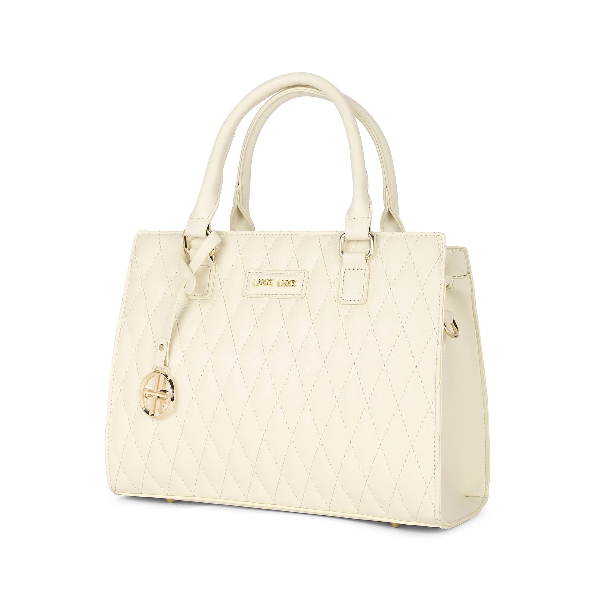 Lavie Luxe Off White Medium Women's Shelqi Satchel Bag
