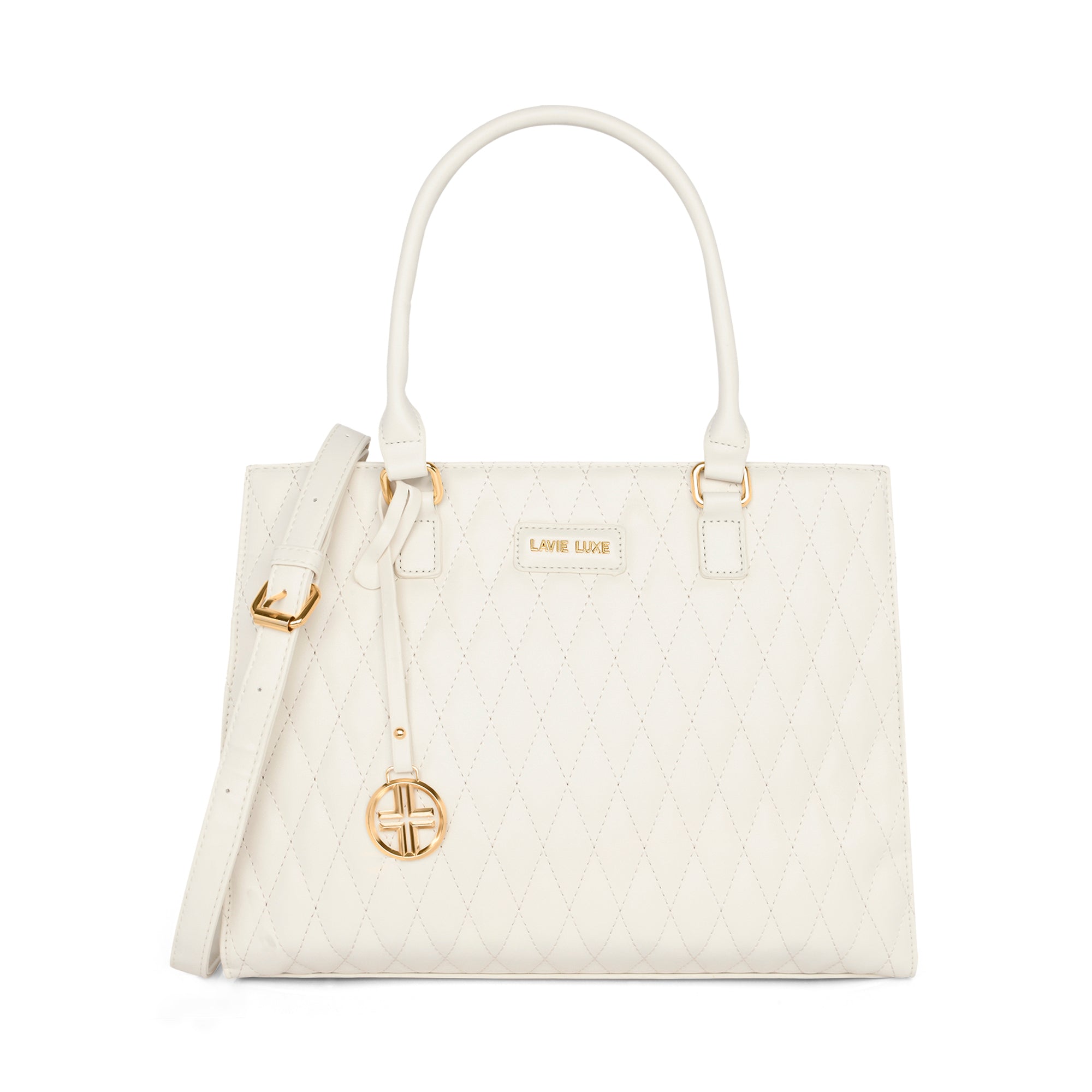 Lavie Luxe Off White Large Women's Shelqi Satchel Bag