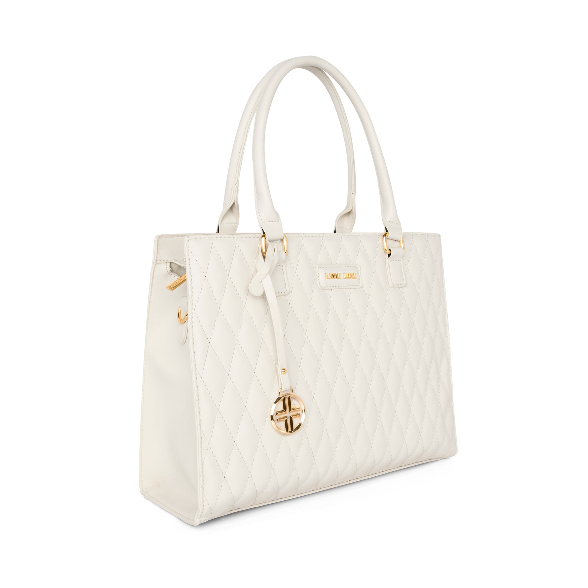 Lavie Luxe Off White Large Women's Shelqi Satchel Bag