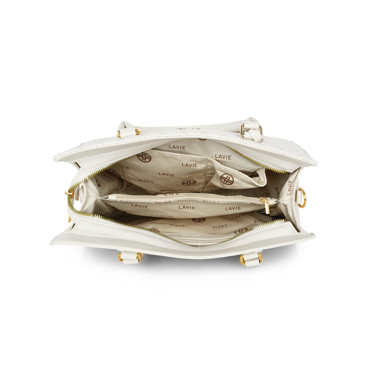 Lavie Luxe Off White Large Women's Shelqi Satchel Bag