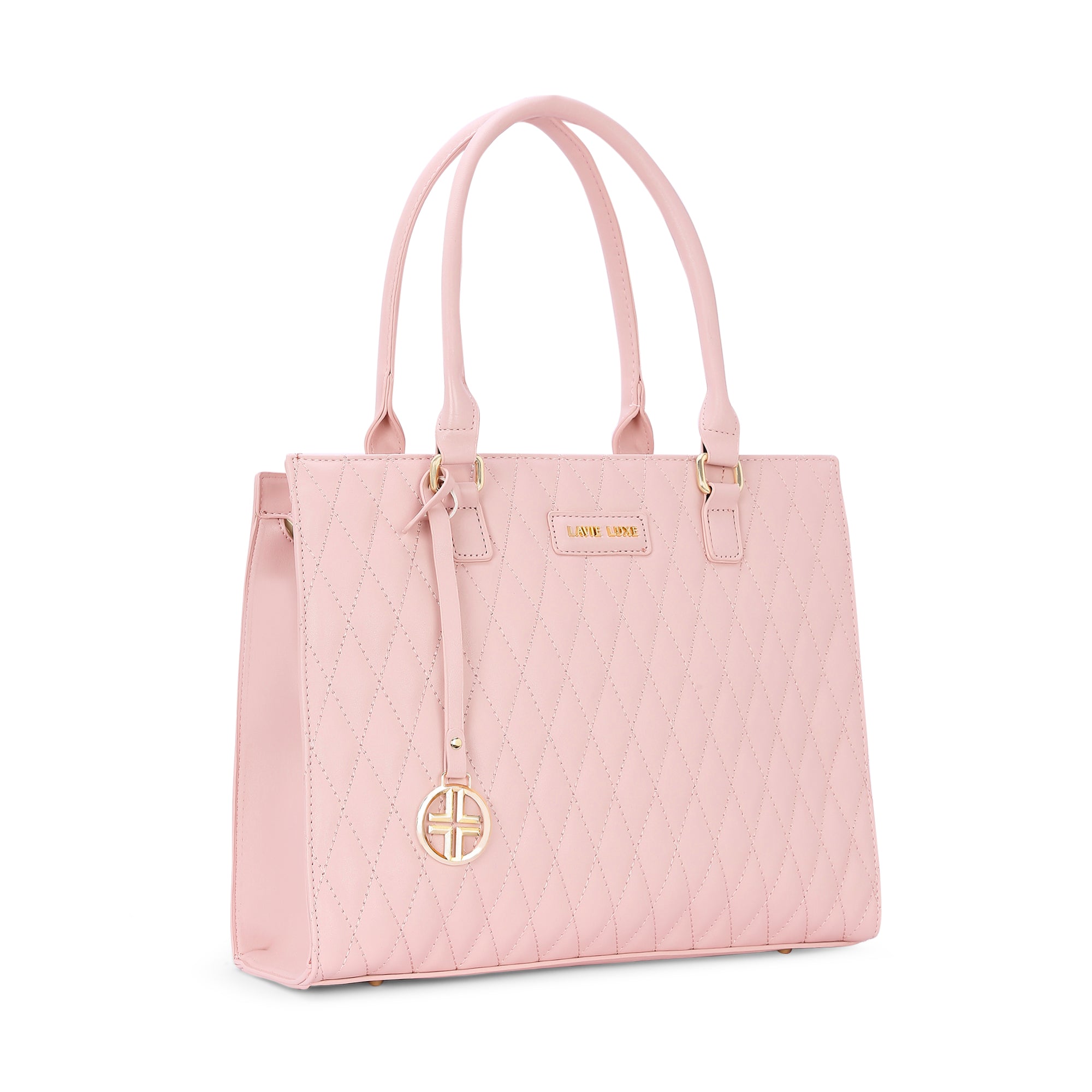 Lavie Luxe Light Pink Large Women's Shelqi Satchel Bag