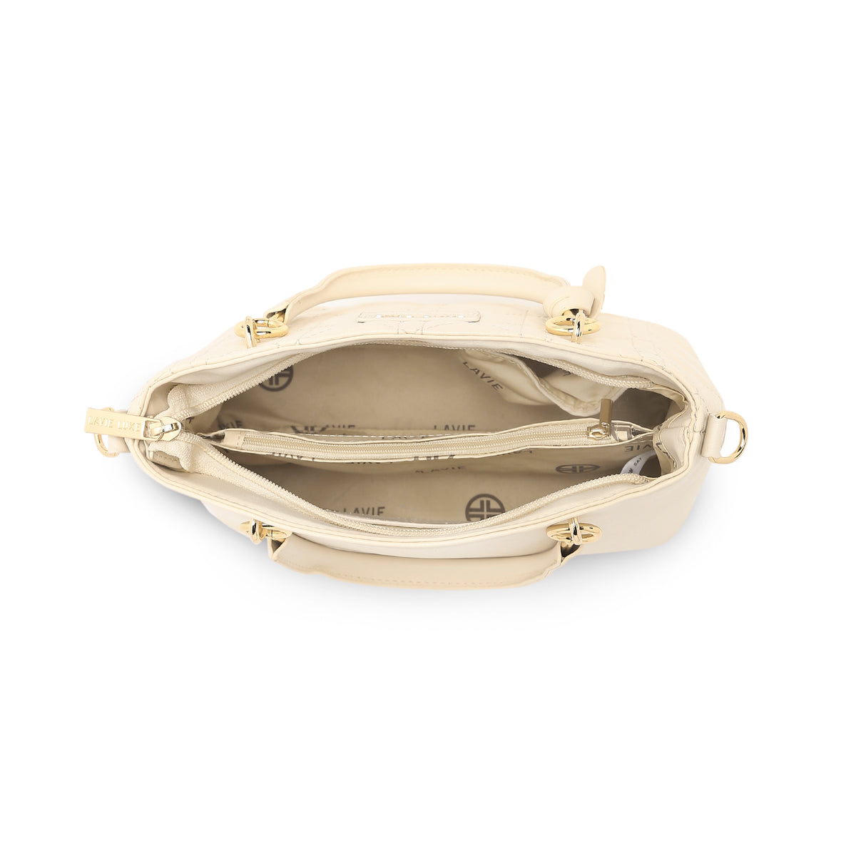 Lavie Luxe Babel Off White Small Women's Satchel