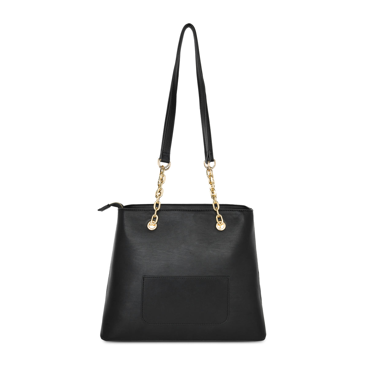 Lavie Luxe Black Medium Women's Trapez Satchel Bag